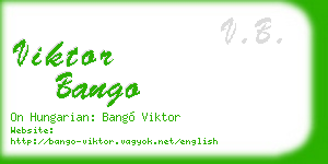 viktor bango business card